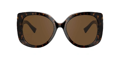 Versace Woman Sunglass Ve4387 In Dark Brown