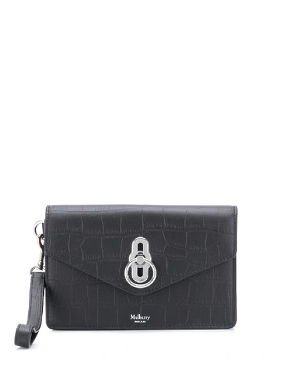 Shop Mulberry Amberley Phone Clutch In Black