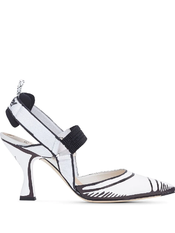 fendi white heels