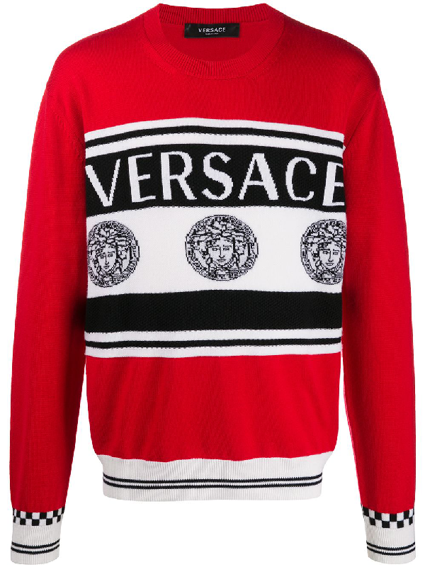 versace crew neck jumper