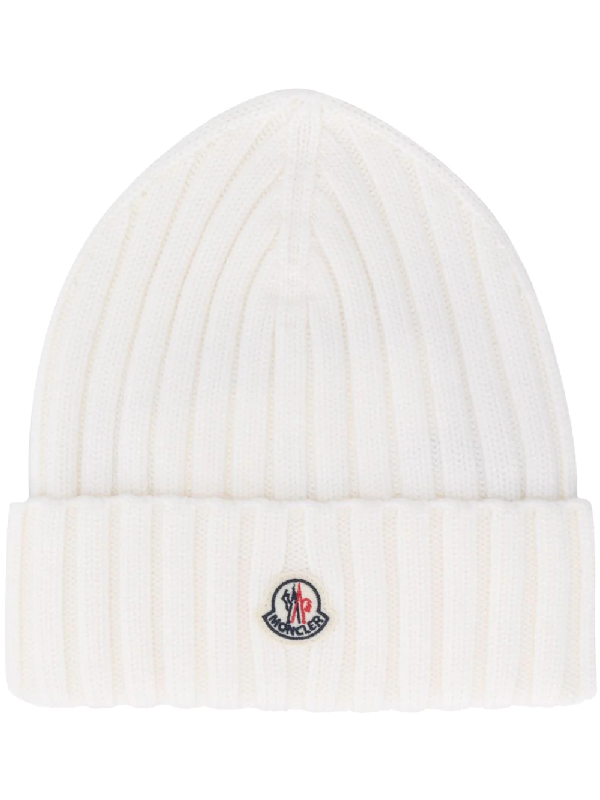 white moncler beanie