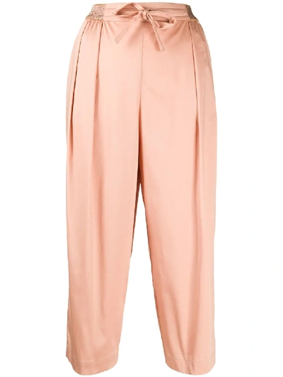 Shop Altea Cropped Straight-leg Trousers In Pink