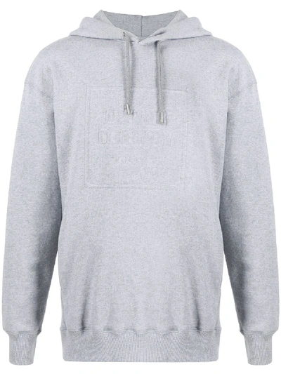 Shop Opening Ceremony Embossed Logo Hoodie In Grey