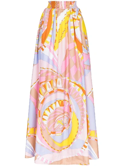 Shop Emilio Pucci Wally Graphic-print Skirt In Pink