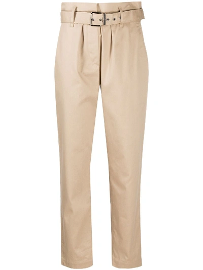 Shop Brunello Cucinelli Cotton Trousers In Beige