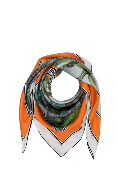 Shop Burberry Monkey Printed Foulard In Multicolor