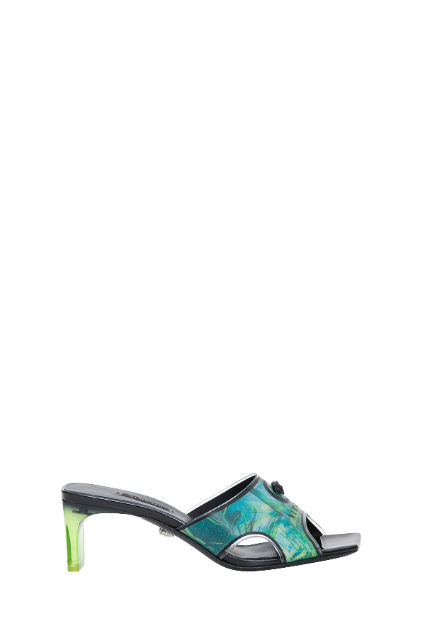 versace clear mules