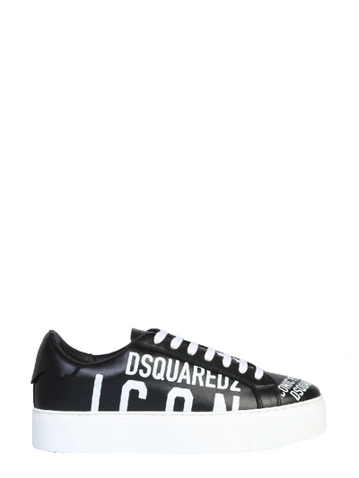 Shop Dsquared2 Sneaker With Logo In Nero/bianco