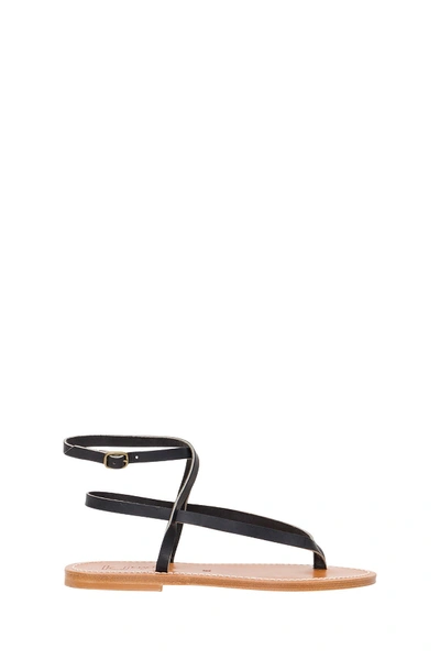 Shop Kjacques Thong Sandals In Black