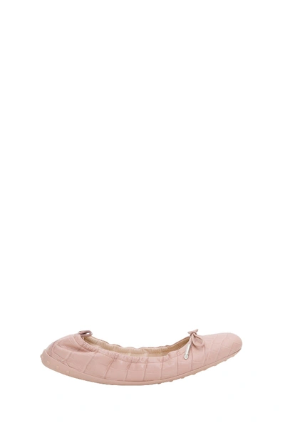 Shop Tod's Leather Flat Shoes In Pink