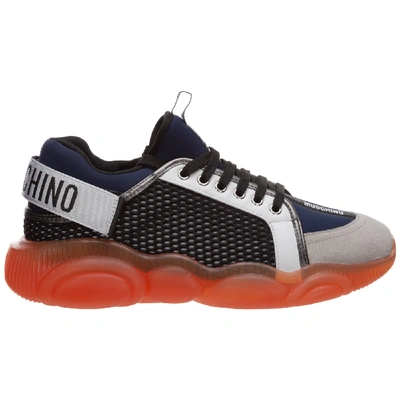 Shop Moschino Orso Sneakers In Nero