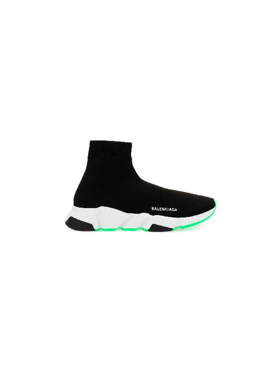 Shop Balenciaga Speed Sneakers In Blac/wh/blac/f.green