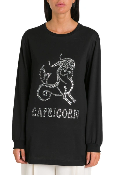 Shop Alberta Ferretti Capricorn Zodiac Tee In Black