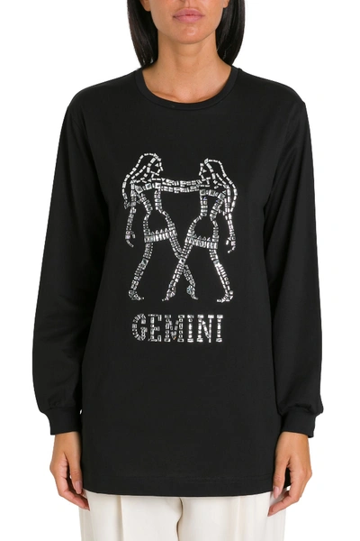 Shop Alberta Ferretti Gemini Zodiac Tee In Black