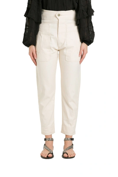 Shop Isabel Marant Étoile Raluni Trousers In White