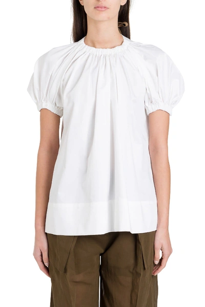 Shop Eudon Choi Popeline Blouse In White