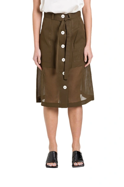 Shop Eudon Choi Manet Skirt In Brown