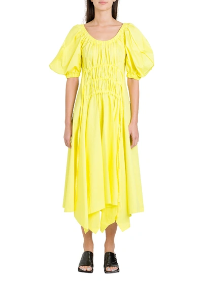 Shop Eudon Choi Pina Dress In Yellow