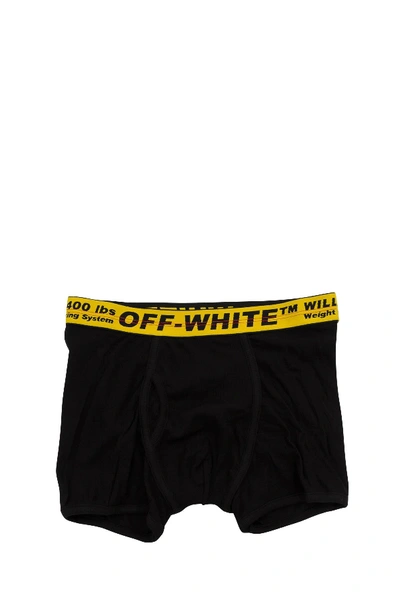 Shop Off-white Underwear With Logo Jacquard Waistband In Black