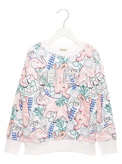 Shop Kenzo Kids Jahna Disco Jungle Sweatshirt In Bianco