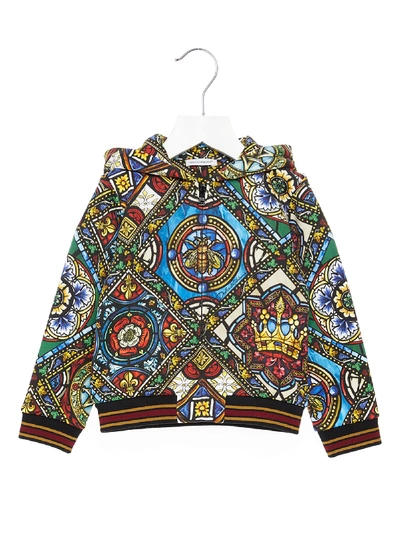 Shop Dolce & Gabbana Vetrate Hoodie In Multicolor