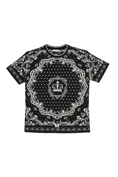 Shop Dolce & Gabbana Bandana T-shirt In Nero.