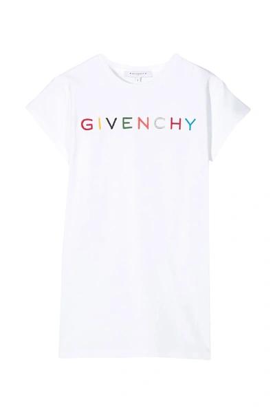 Shop Givenchy Kids Model Dress T-shirt In Bianco