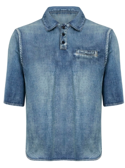 Shop Saint Laurent Shirt In Blu Denim