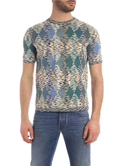 Shop Missoni Crew Neck Short Sleeve In Multicolor