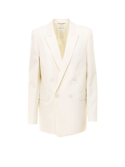 Shop Saint Laurent Blazer In Bianco