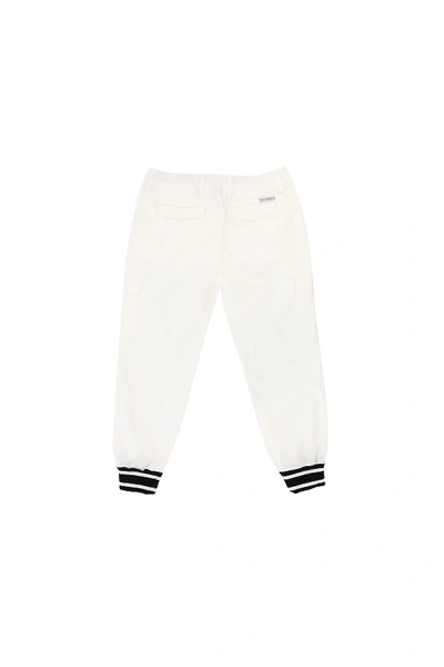 Shop Dolce & Gabbana Ribbed Joggers In White