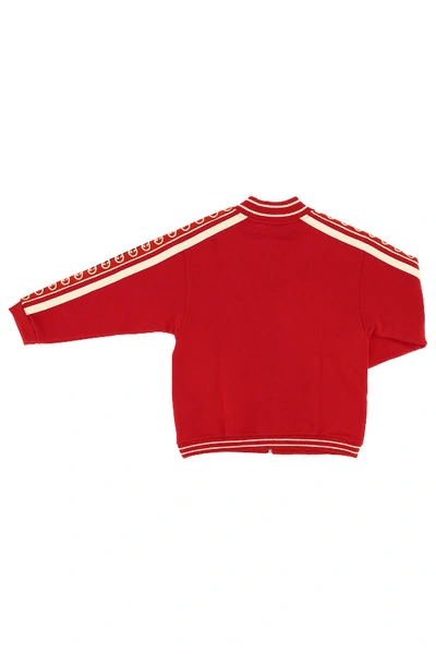 Shop Gucci Sweatshirt With Side Bands Gg In Red