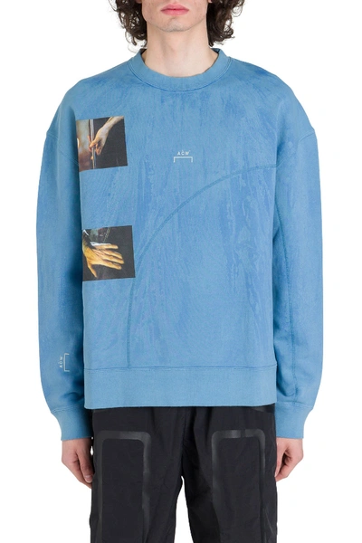 Shop A-cold-wall* Printed Sweatshirt In Light Blue