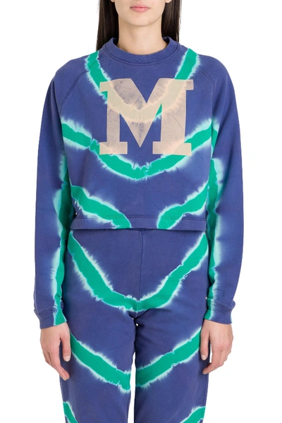 Shop M Missoni Tie-dye Sweratshirt With Monogram Print In Blu