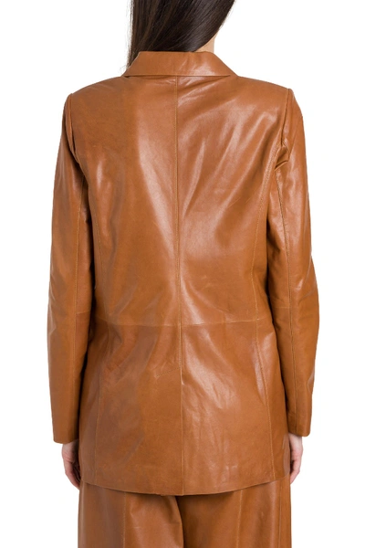 Shop Arma Carline Leather Jacket In Brown