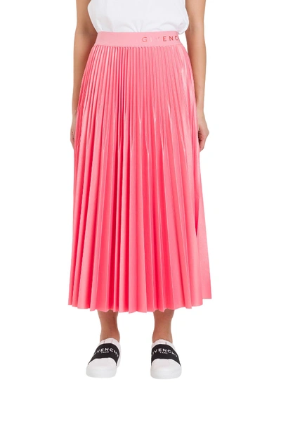 Shop Givenchy Coated Full Skirt In Pink