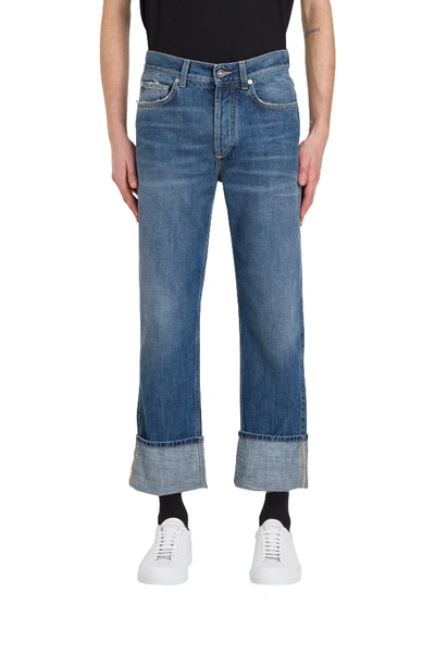 Shop Givenchy Cropped Jeans In Blu