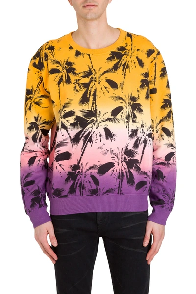 Shop Saint Laurent Palms Printed Sweatshirt In Multicolor