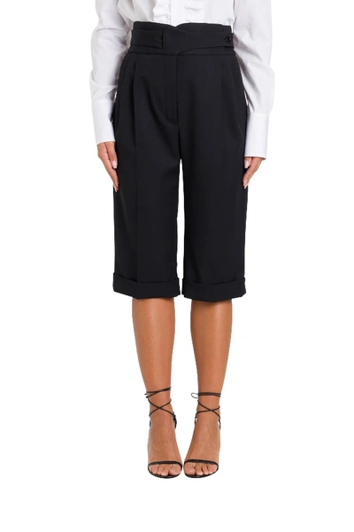 Shop Saint Laurent Tailored Capri Trousers In Black