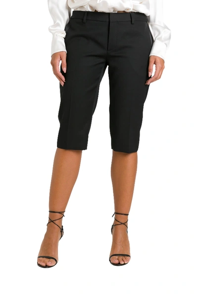 Shop Saint Laurent Tuxed Bermuda Shorts In Black