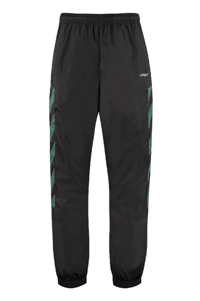 Shop Off-white Techno Fabric Track Pants In Black