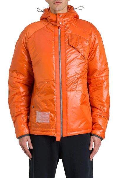 Shop A-cold-wall* Padded Jacket With Pvc Inserts In Orange