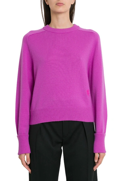 Shop Chloé Cashmere Blend Knit Sweater In Fuxia