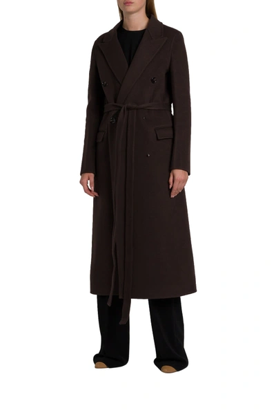 Shop Bottega Veneta Deconstructed Double-breasted Coat In Brown