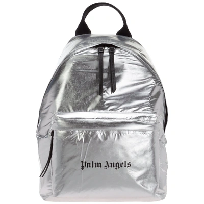 Shop Palm Angels Fanny Backpack In Argento