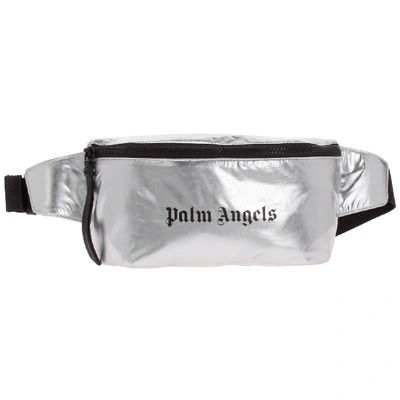 Shop Palm Angels Fanny Bum Bag In Argento