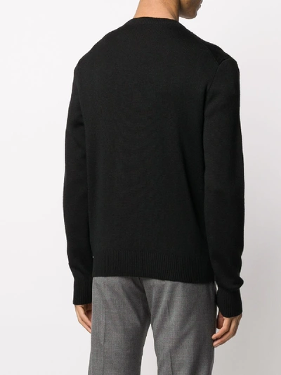 Shop Ami Alexandre Mattiussi Logo Sweater In Black