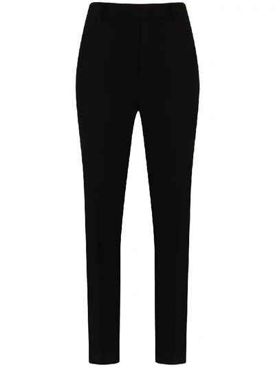 Rick Owens Black Austin Tapered Trousers In Black