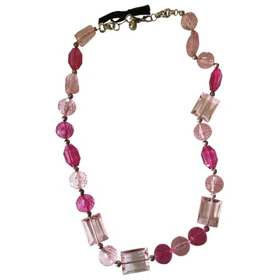 Pre-owned Pinko Necklace In Pink
