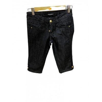 Pre-owned Dolce & Gabbana Black Denim - Jeans Shorts